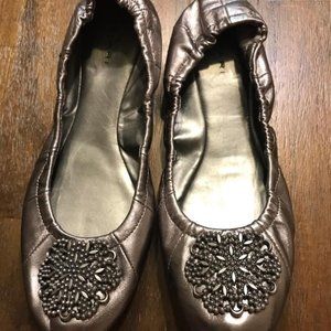 Tahari Metallic Flats